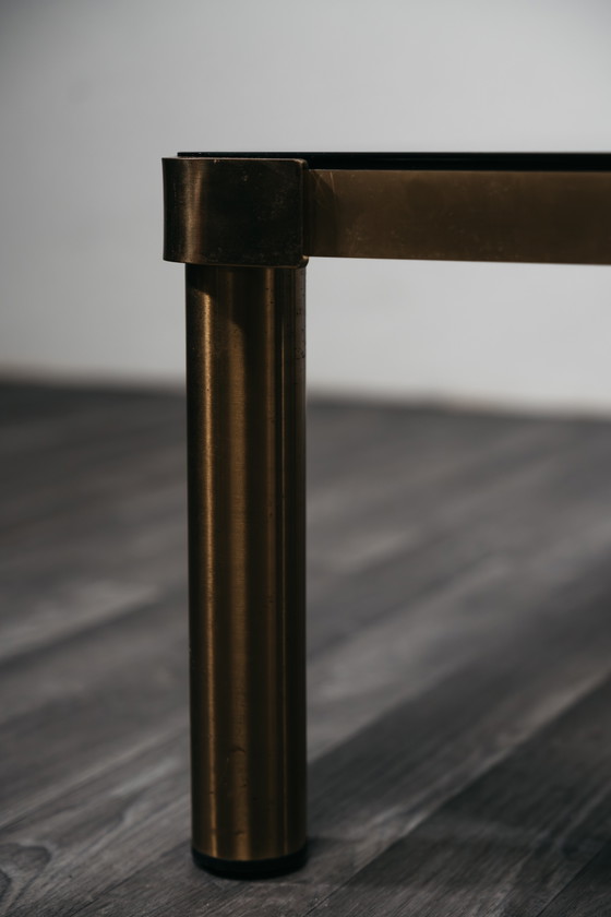 Image 1 of Vintage Low Coffee Table in Brass, Hollywood Regency, 1970s