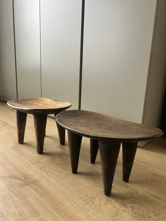 Image 1 of Senufo-Hocker – Handgeschnitzt von Mouya Konate (Einzeln oder als 2er-Set)