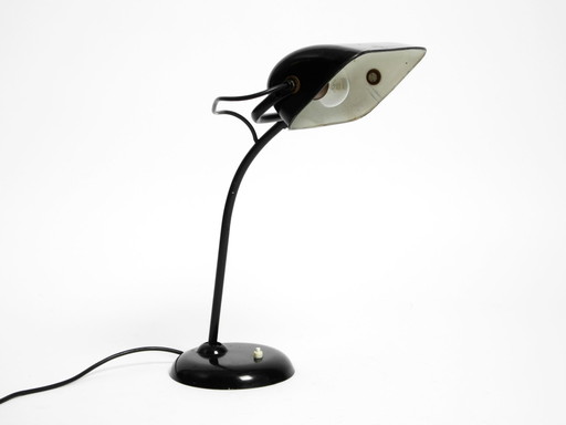 Kaiser Idell industrial metal table lamp model 6581 in black