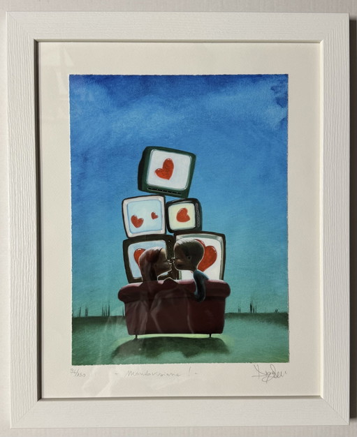 Quadro Fine Art Giclèe Diego Santini 40x50cm, Mondovisione – lithos zeefdrukken, Paper