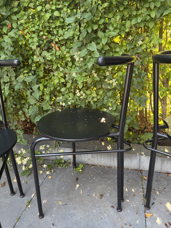 6 Vintage Postmodern Italy Chairs 1980s – Dining chairs, Metal (photo 14 of 15)
