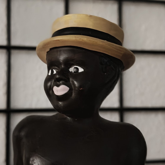 Image 1 of Coppia di statuine vintage di ragazzi dipinte a mano – 17 cm
