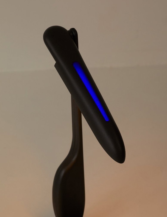 Image 1 of Lampada postmoderna nera vintage disegnata da Philippe Michel, circa 1980