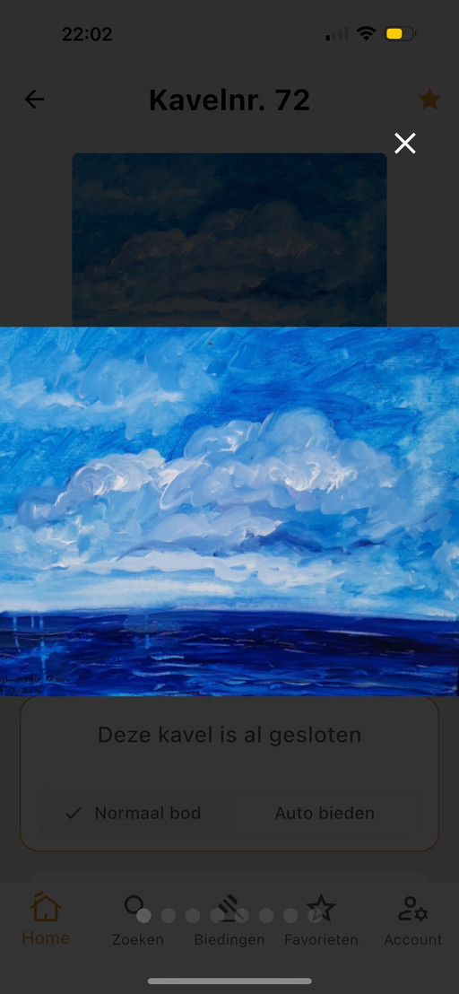 Feu de forêt maya, petite peinture acrylique de 50 x 40 cm. Océan Atlantique