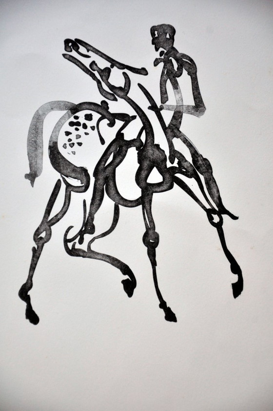 Image 1 of Rik Poot "4 riders" Litho