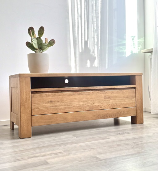 Moderner TV-Schrank aus Hartholz mit Schublade, 117 x 45 x 49 cm (H)