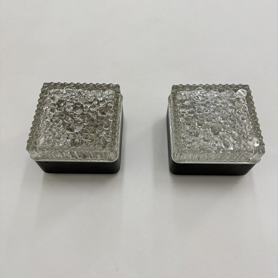 Image 1 of Set di 2 lampade da parete in vetro a bolle Staff Leuchten, Germania anni '70