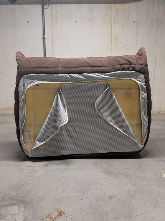 Vintage two-seater Togo (Ligne Roset) - Michel Ducaroy, 2 seaters, Textile, Other, Brown (photo 4 of 6)