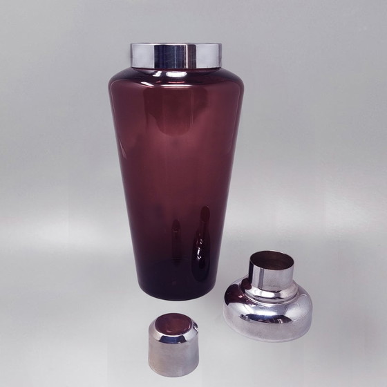 Image 1 of 1970s Gorgeous Purple Cocktail Shaker in Murano Glass. Made In Italy