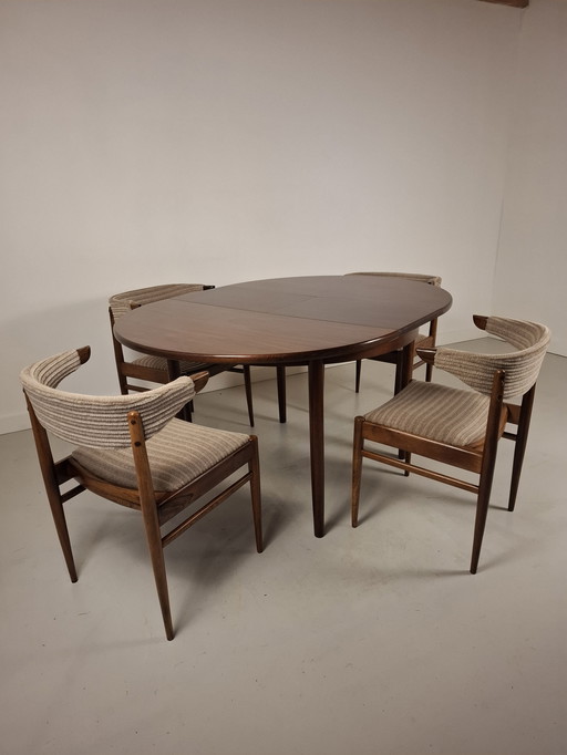 Mid-century modern eetkamerset Louis van Teeffelen Awa Holland WéBé 