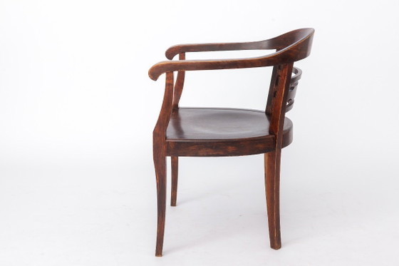 Poltrona vintage in legno anni '30 | Legno massello di faggio | Sedia Art Déco tedesca | Completamente (photo 6 of 10)