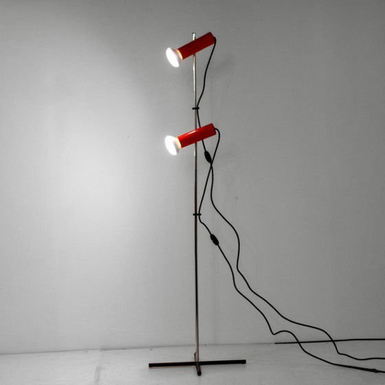 Image 1 of 1x Space Age Metal Floor Lamp, Targetti Sankey, Italy 1970s