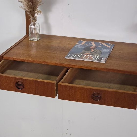 Vintage 60s Danish teak modular shelving unit Mid Century, Wood, Brown, Mid Century Modern (photo 6 of 22)
