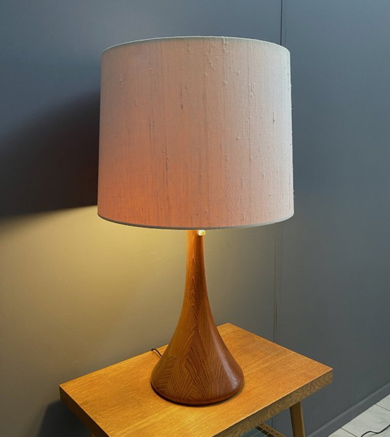 Image 1 of Teakhouten tafellamp van Domus, model 7442, jaren 70.