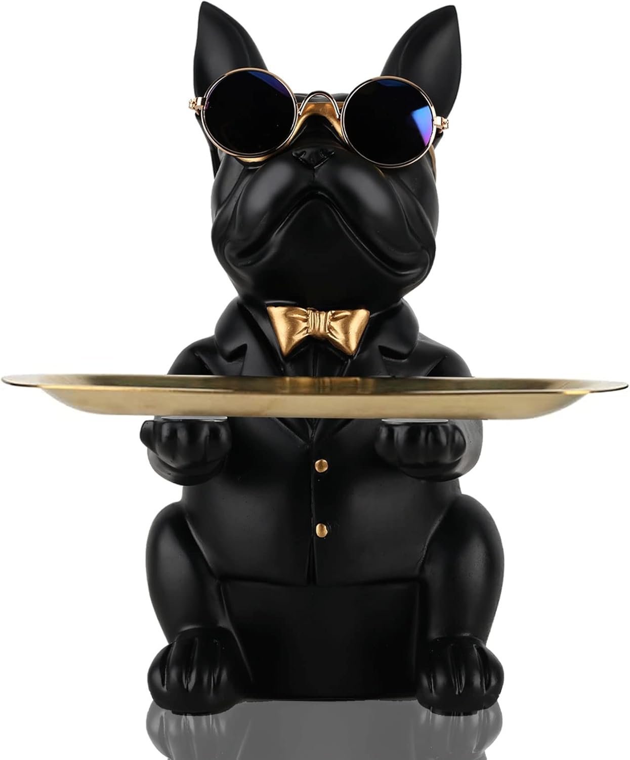 Modern Decor Hars Bulldog Lade Standbeeld Dienblad Opslag Sleutelhouder Snoep Sieraden Oorbellen Lade Beeldje Snoep Schotel voor Nordic Home Decor Moderne Kunst Eettafel Decor Kantoor Dienblad, Type 2
