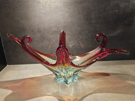 Image 1 of Prachtige kleurrijke vintage Murano schaal