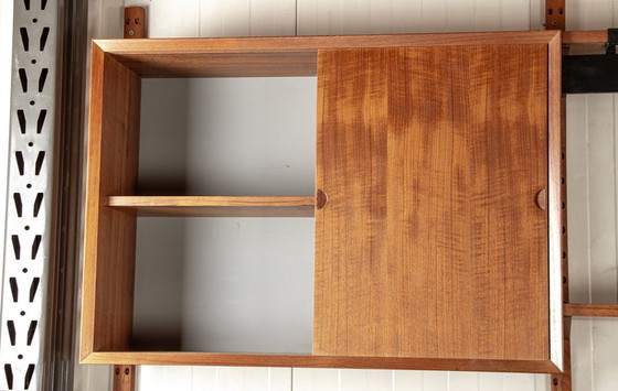 Image 1 of Zeer grote modulaire Deense teakhouten wandkast van Poul Cadovius voor Cado 1960.