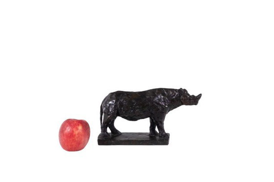 Image 1 of François Pompon. « Rhinocéros », bronze, tirage de 2006.