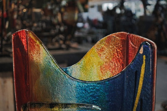 Image 1 of Murano picasso Style Vase with colors Design butterfly GLASS brand new ART 50 cm