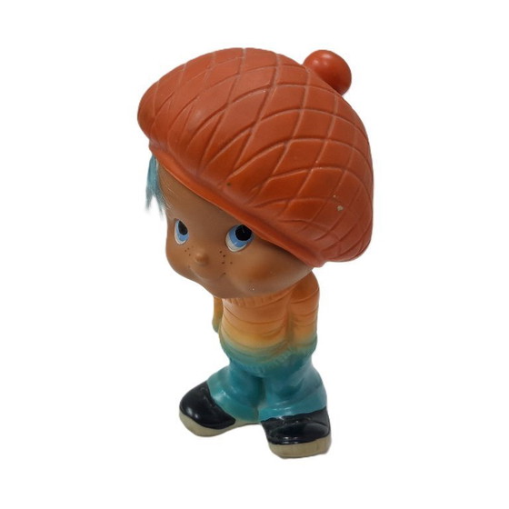 Image 1 of Giocattolo di gomma d'epoca (bambola) di un ragazzo, Pepino