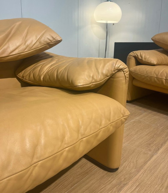 Image 1 of Nieuwstaat Cassina Maralunga Fauteuil Bruin Leer