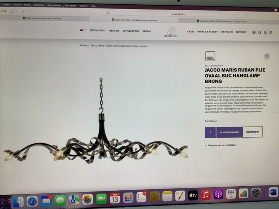 Image 1 of Jacco Maris Ruben Plie Oval 6UC Chandelier Bronze