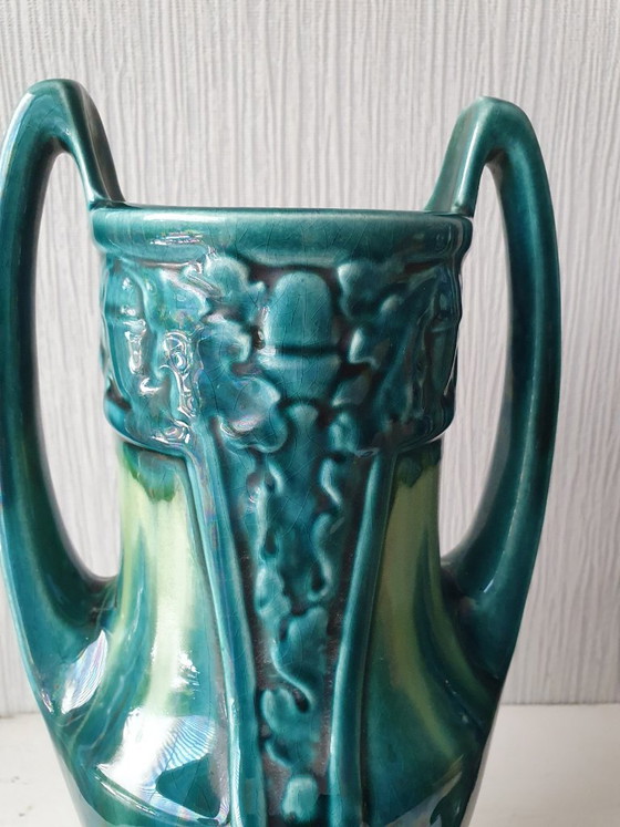Vases Art Nouveau Gustave De Bruyn (38cm)–Fives-Lille Ca1900 – Gustave De Bruyn Fives-Lille, Ceramic (photo 4 of 8)