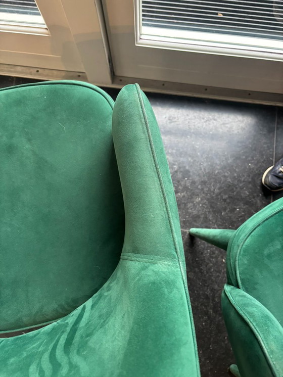 Image 1 of Chair POLSPOTTEN Arms Cosy Groen Fluweel