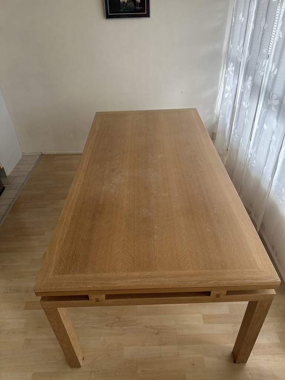 Image 1 of Roche Bobois eettafel set met 6 lederen stoelen