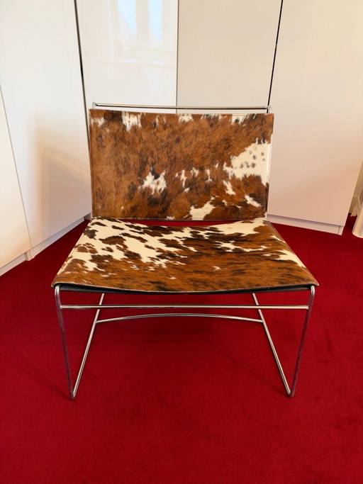 2x poltrona lounge FIL in pelle bovina Ligne Roset, come nuova, disegnata da Pascal Mourgue