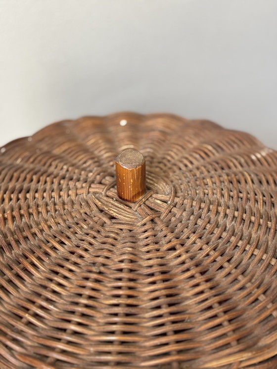 Image 1 of Vintage naaimand van rotan - Jaren 70