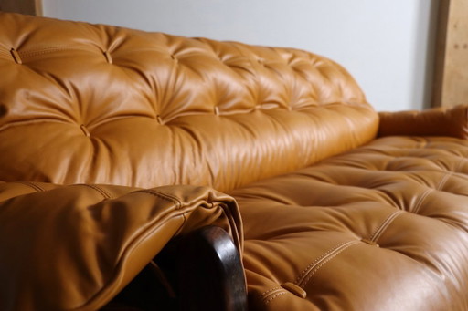 Jean Gillon Rodeio bank voor Italma Wood Art, Brazilië, 1965 – 3 5 zitsbanken, Leather, Vintage (photo 2 of 17)
