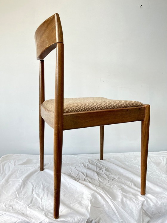 Image 1 of 4 x sedia in legno, vintage 1960, (modellata da) Lübke