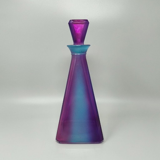 1970s Stunning Decanter or Decorative Bottle by Luigi Bormioli. Made in Italy