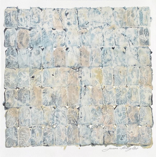 Janine MONGILLAT Compositie abstracte litho 2007