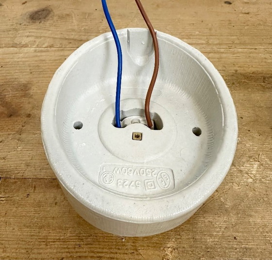 Image 1 of Applique murale vintage en porcelaine blanche, années 1970