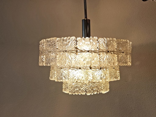 Vintage hanglamp met glas