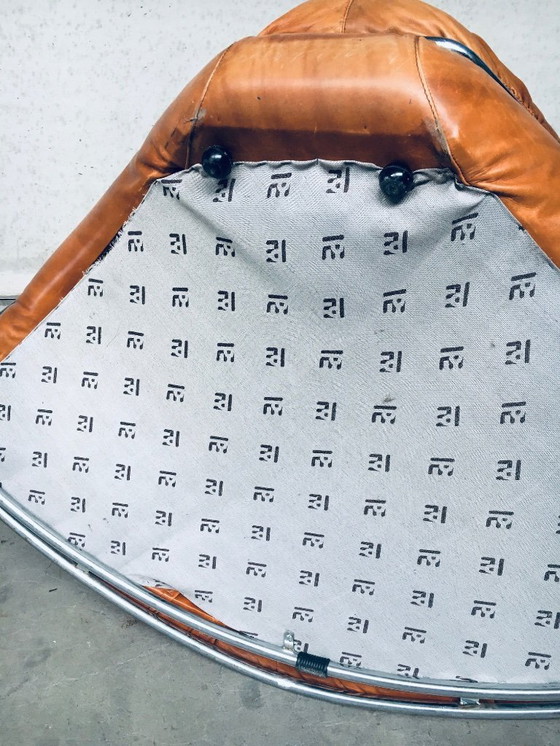 Image 1 of Midcentury Modern Italian Design 'COROLLA' Leather Sectional Sofa by I.P.E. Italy 1970's