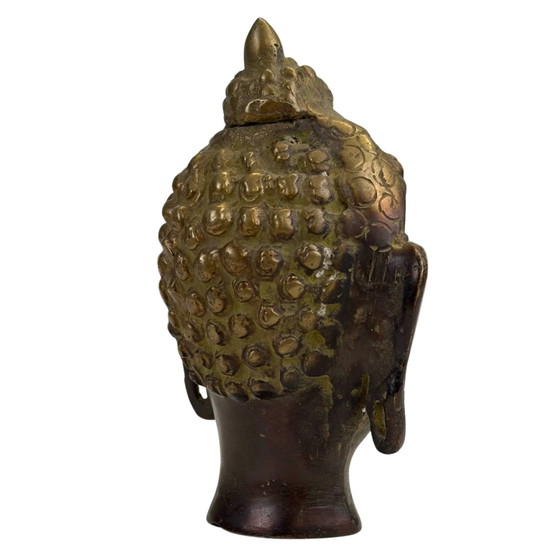 Cabeza de Buda de Bronce – Estilo Tailandés – Escultura Decorativa – Bronze (photo 4 of 9)