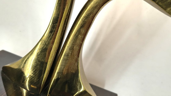 Image 1 of Bronze table lamp by Willy Daro, 1970s