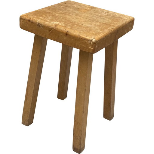 Tabouret vintage, sélection Charlotte Perriand pour Les Arcs, 1960