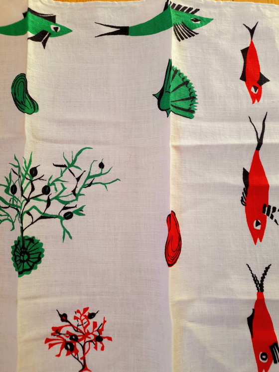 Image 1 of Coppia di strofinacci in cotone Tygra, 1960