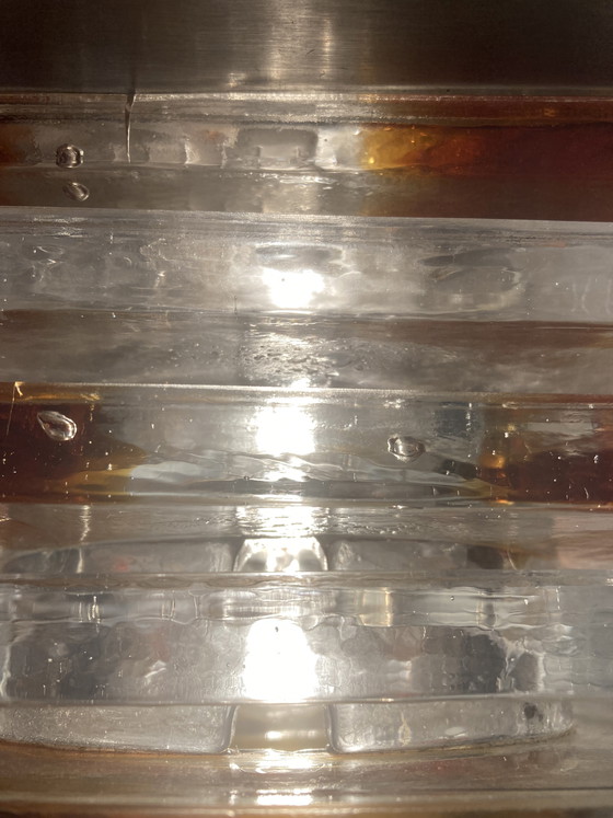 Image 1 of Applique vintage anni '70 in vetro trasparente e fumé per Poliarte