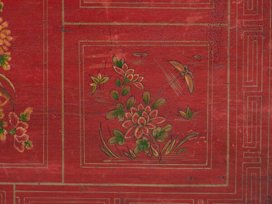 Baule antico dipinto con pittura originale – Cina, circa 1900 – Armadi contenitori, Iron, Brass (photo 17 of 25)