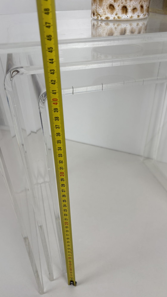 Image 1 of 3 x Vintage lucite perspex plexglass nesting tables mimi set