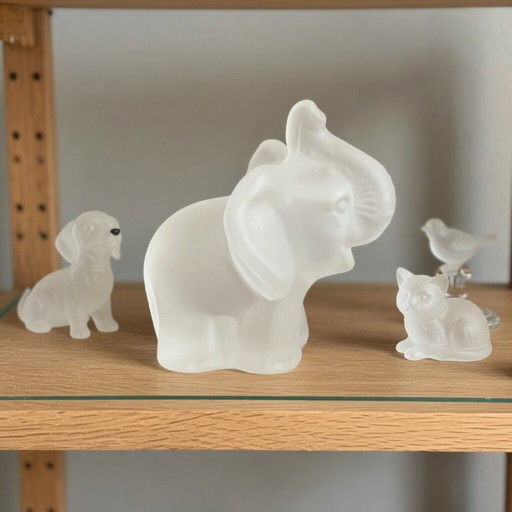 Vintage Goebel Olifant – Mat Satijn Glas – West Germany