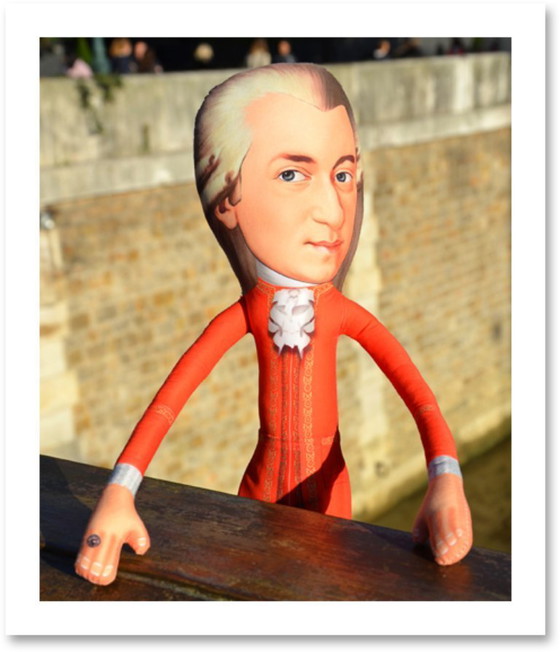 Image 1 of Mozart Gift | Classical Music Decor | Art Doll Collectible | Music Lover Gift