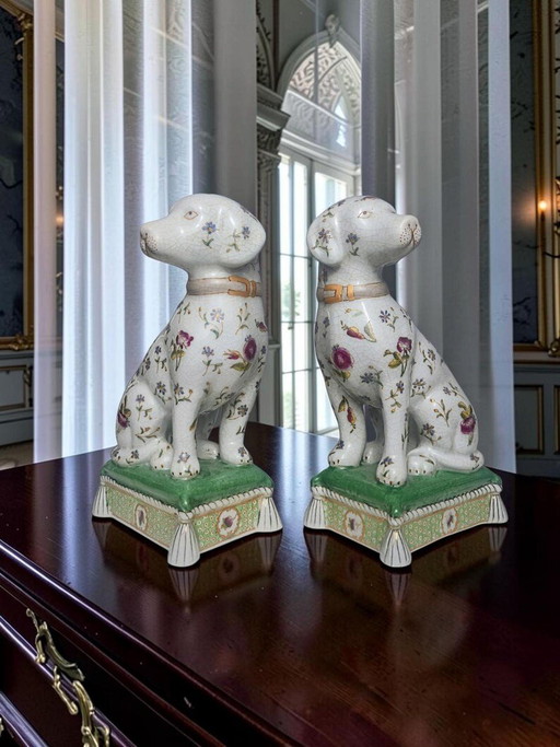 William Lowe (W.L.) - Set of Exclusive "Hookerdogs" / British Porcelain Figurines