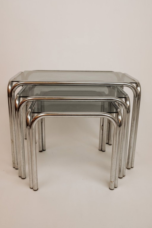 Vintage mimiset chroom jaren '80 - set van 3