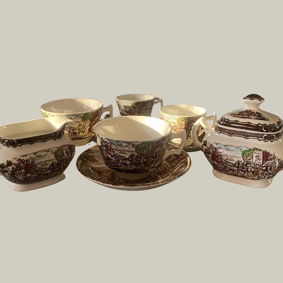 Image 1 of Vintage Wood & Sons "The Post House" English Ironstone Breakfast Set - 8 Pieces